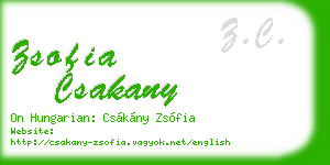 zsofia csakany business card