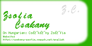 zsofia csakany business card